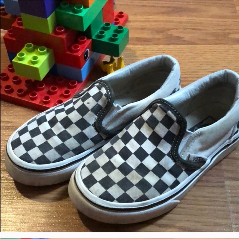 KIDS SIZE 11 vans checkered